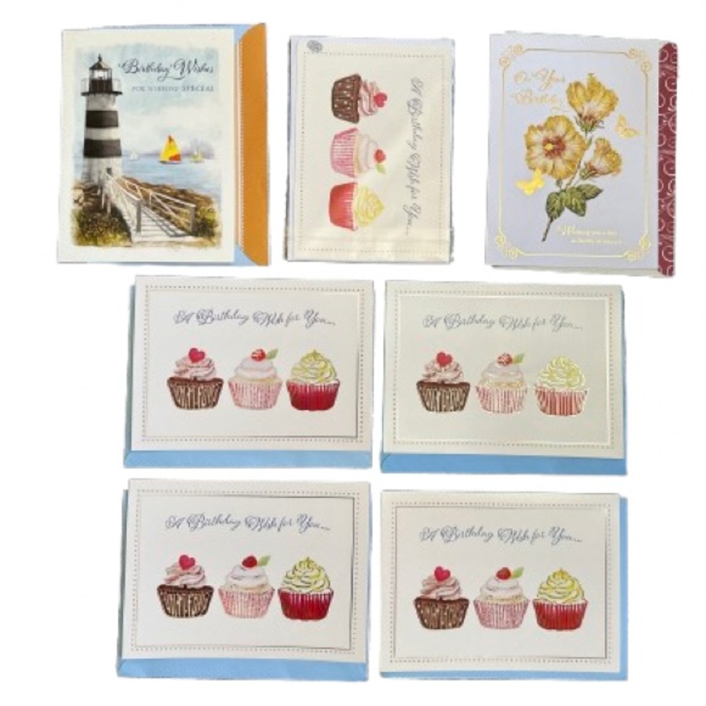 New 8 of different brand of Happy Birthday’s cards with envelopes.